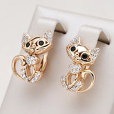 Brinco Gatinho com Zircônia
