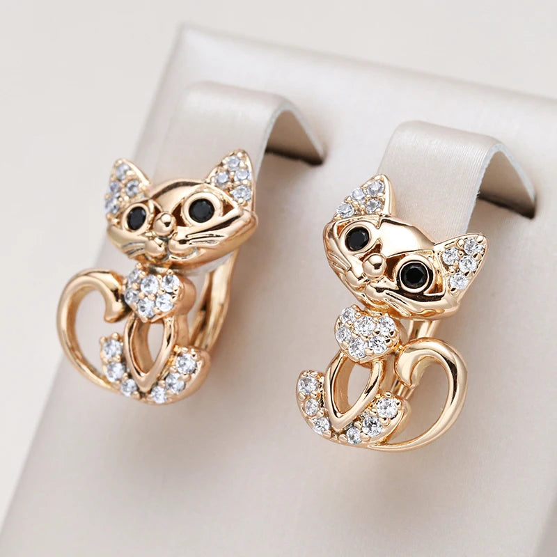 Brinco Gatinho com Zircônia